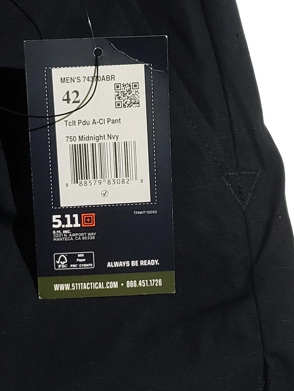 5.11 Tactical Mens Taclite PDU A-Cl Ripstop Pant 74370ABR Size 42 MNV Unhemmed